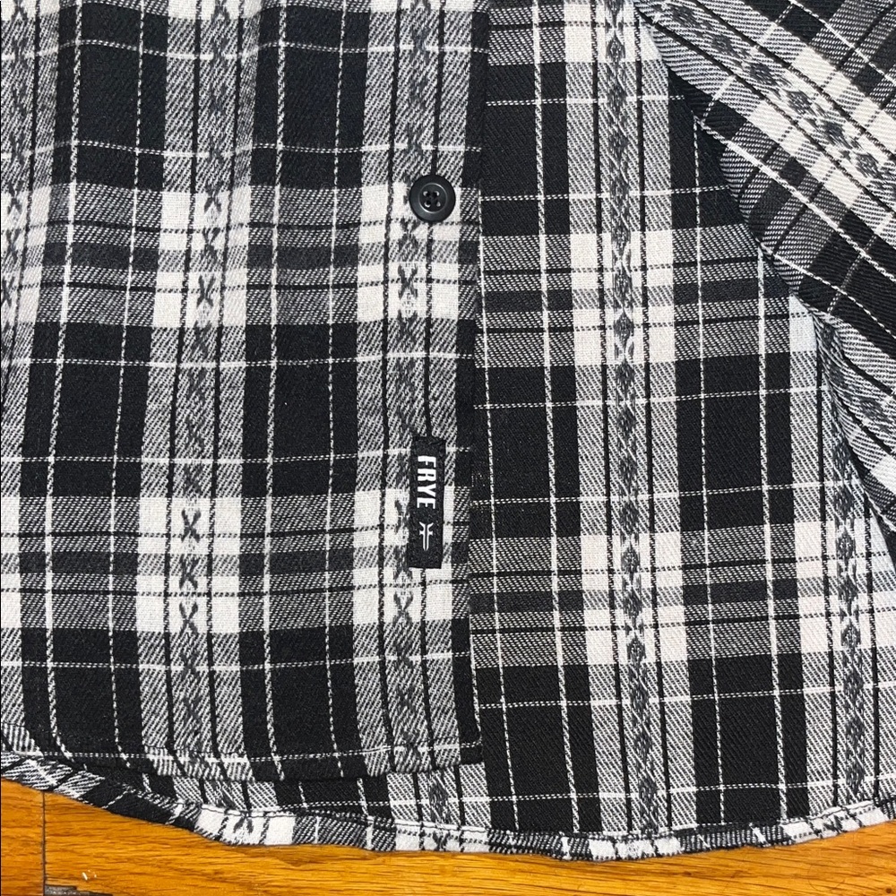 Frye Monochrome Plaid Men's Shirt - Picture 7 of 8